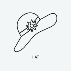 Hat vector icon illustration sign