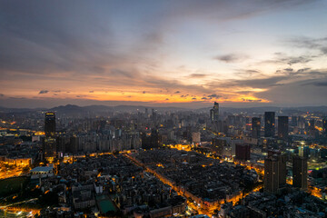 Naklejka premium City skyline of Kunming China