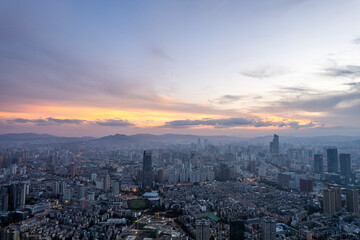 Fototapeta na wymiar City skyline of Kunming China