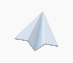 3d Realistic Paper plane vector illustration