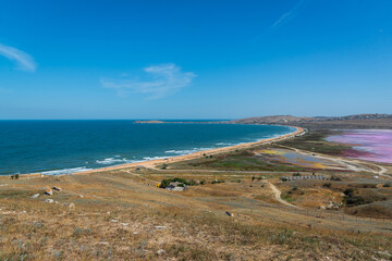 Summer landscape on the Azov Sea, Crimea