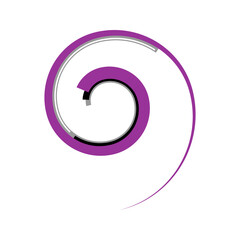 Spiral design element. Abstract icon.