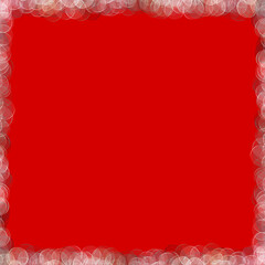 Transparent sequins frame with red background, Christmas, in vector 