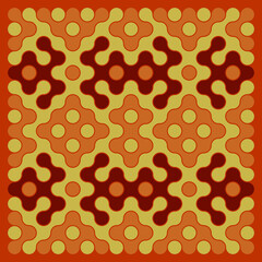 Multicolor truchet tiling connections illustration