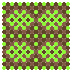 Multicolor truchet tiling connections illustration