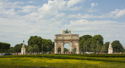 Arc de Triomphe opposite the Louvre Museum, France