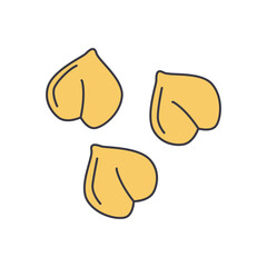 Chickpeas icon in color, isolated on white background 