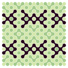 Fototapeta premium Multicolor truchet tiling connections illustration