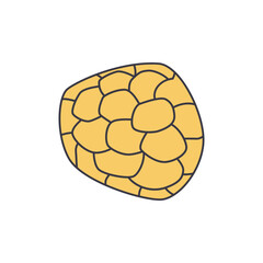 Truffle icon in color, isolated on white background 