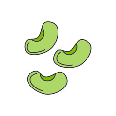 Mung bean icon in color, isolated on white background 