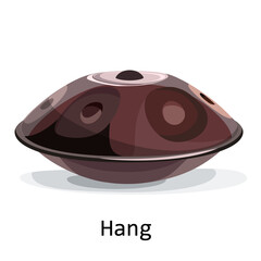 Vector image of a musical instrument hanga. Concept. EPS 10