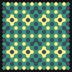 Multicolor truchet tiling connections illustration