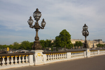 Fototapeta na wymiar Bridge of Alexander III in Paris, France