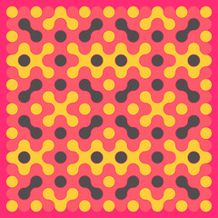 Multicolor truchet tiling connections illustration