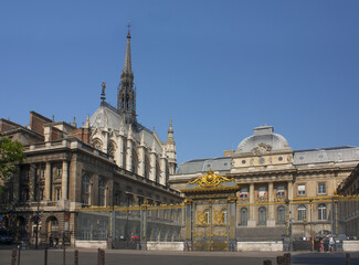 Architecture of the island of Cite in Paris, France	