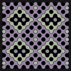 Multicolor truchet tiling connections illustration