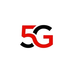 Initial letter 5G network logo design