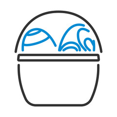 Easter Basket With Eggs Icon