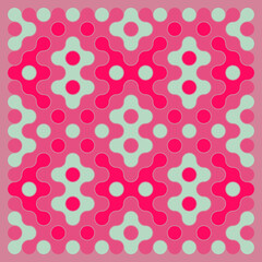 Multicolor truchet tiling connections illustration