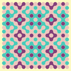 Multicolor truchet tiling connections illustration