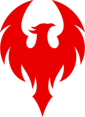 Phoenix red luxurious design vector
