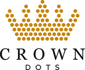 Luxurious Crown dots design vector