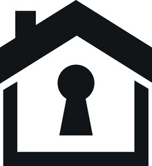 house and keyhole design vector