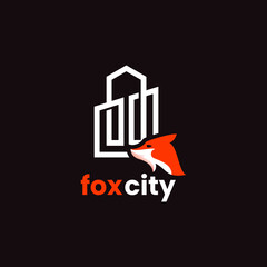Fototapeta premium City Fox Logo