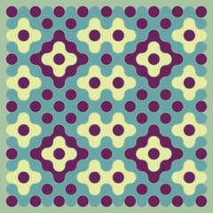 Multicolor truchet tiling connections illustration