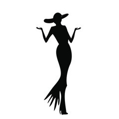 Silhouette of a girl beauty illustration