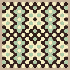 Multicolor truchet tiling connections illustration