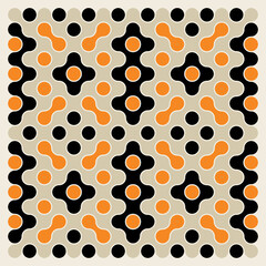 Multicolor truchet tiling connections illustration