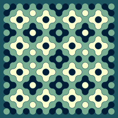 Multicolor truchet tiling connections illustration