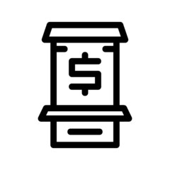 atm machine icon or logo isolated sign symbol vector illustration - high quality black style vector icons
