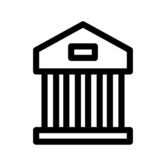 bank icon or logo isolated sign symbol vector illustration - high quality black style vector icons
