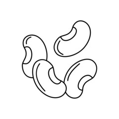 Mung bean icon in line style icon, isolated on white background