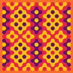 Multicolor truchet tiling connections illustration