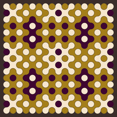 Multicolor truchet tiling connections illustration