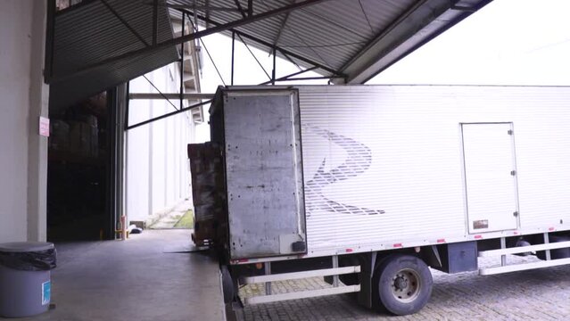 Loading a docked truck in a warehouse