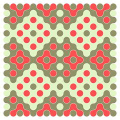 Multicolor truchet tiling connections illustration