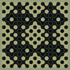 Multicolor truchet tiling connections illustration