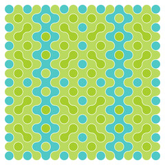 Multicolor truchet tiling connections illustration