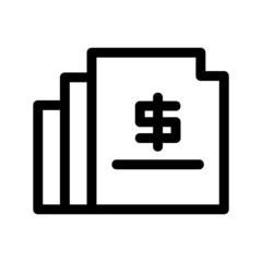 invoice icon or logo isolated sign symbol vector illustration - high quality black style vector icons
