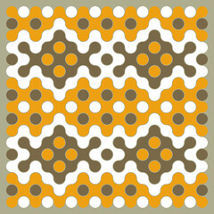 Multicolor truchet tiling connections illustration