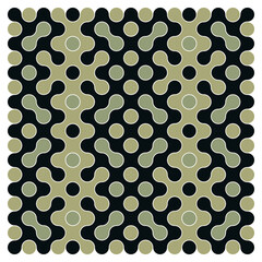 Multicolor truchet tiling connections illustration