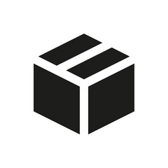 Shipments solid icon. Shipment box glyph vector symbol.