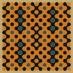 Multicolor truchet tiling connections illustration