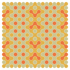 Multicolor truchet tiling connections illustration