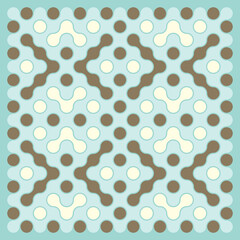 Multicolor truchet tiling connections illustration