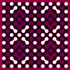 Multicolor truchet tiling connections illustration